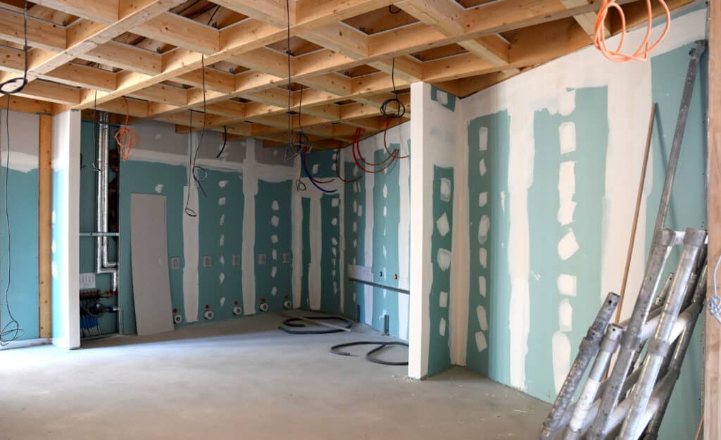 chantier intérieur de rénovation
